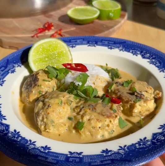Thai Red Curry Chicken Meatballs
