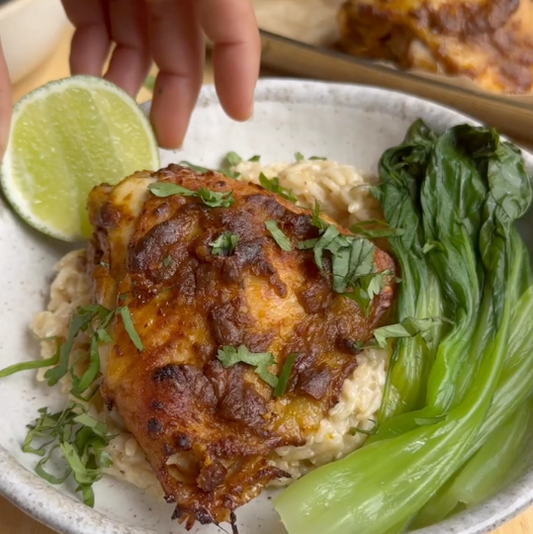 Red Thai Curry Chicken and Coconut Rice