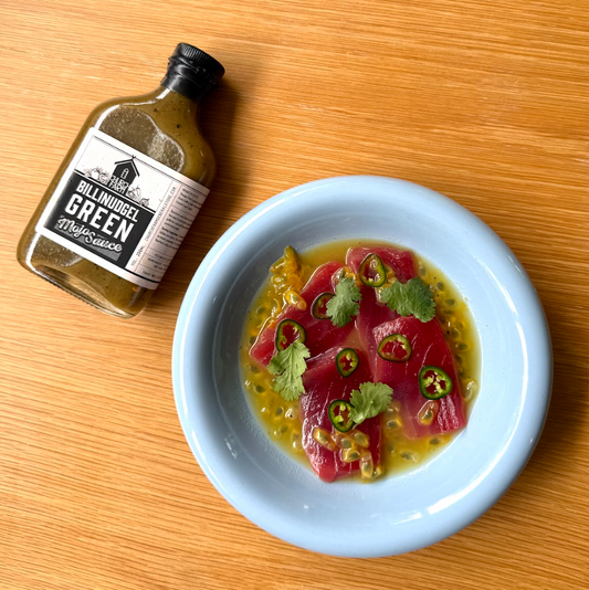 Passionfruit & Citrus Mojo Tuna Crudo