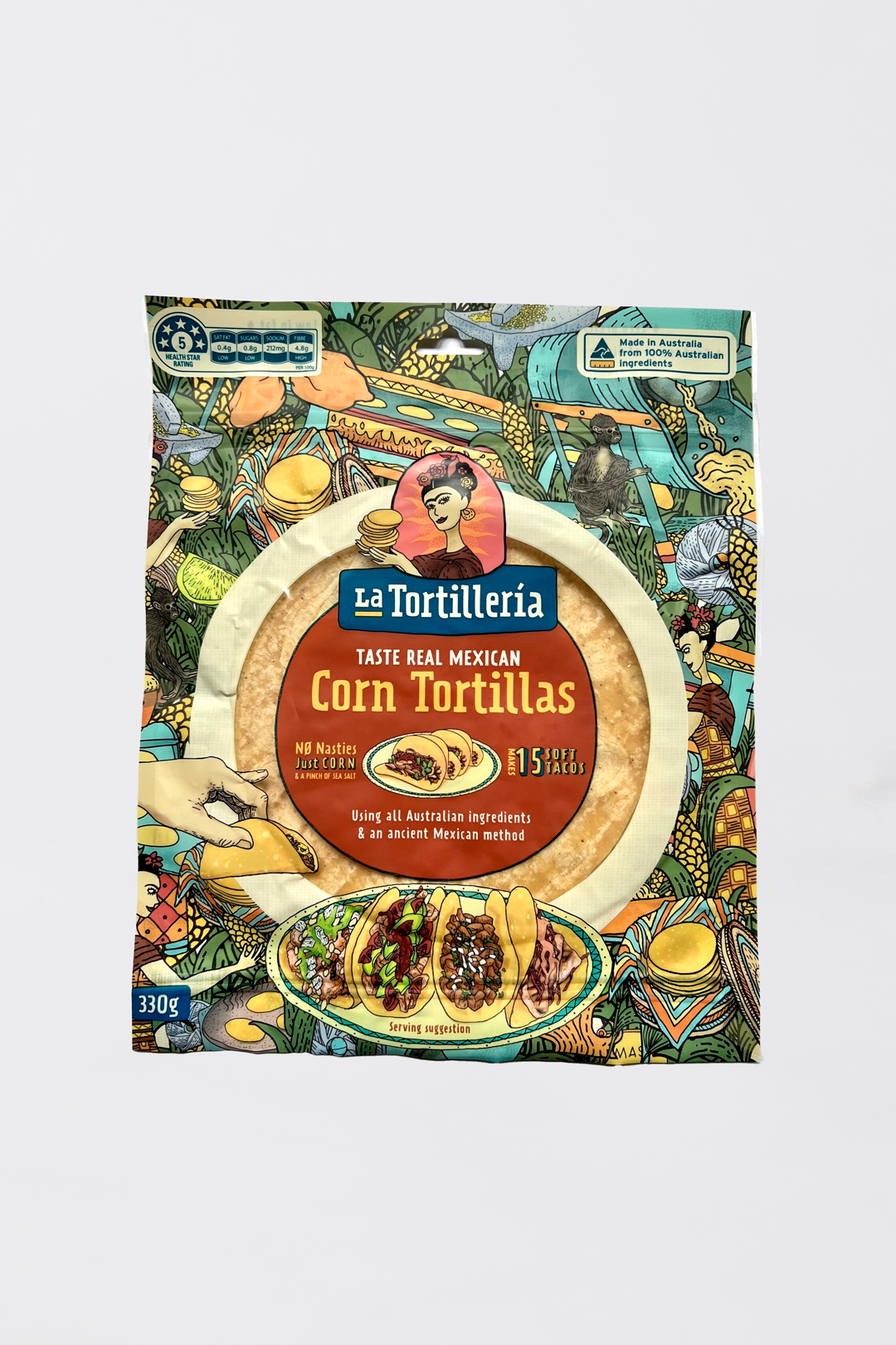 La Tortilleria 14.5cm Nixtamal Corn Tortillas